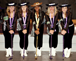 The 2011-12 Panther Pride officers are, from left: Lt. Sydney Verner, Lt. Julie Hemphill, Capt. Khalyn Cole, Lt. Katie McElveen and Lt. Lindsey Cook. Photo by Tracy Cook.