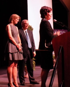 Ellen Temple receives the 2016 Angelina Award for conservation efforts she and late husband, Buddy, worked on. Photo by: Misty Boggs