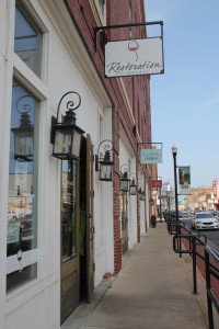 Entrance to Restoration Wine Bar on First Street Photo by: Bethany Baldwin