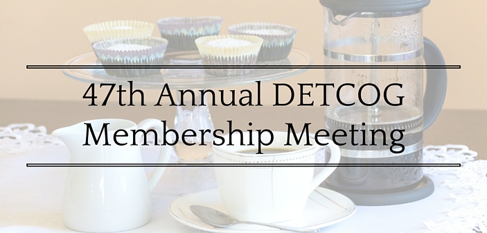 Awards To Be Presented At The 47th Annual DETCOG Membership Meeting Awards To Be Presented At The 47th Annual DETCOG Membership Meeting