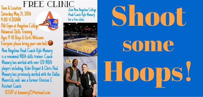 Angelina College Head Basketball Coach Offering Free Skills Clinic Girls, Boys Ages 9-18 Invited