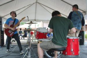 The local band All Nighter plays their set at the festival.