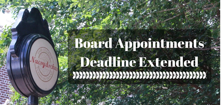 City Of Nacogdoches Extends Deadline For Board Appointments