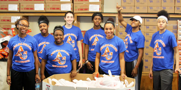 Angelina College Lady Roadrunner Basketball Team Lends A Hand To Christian Information Center