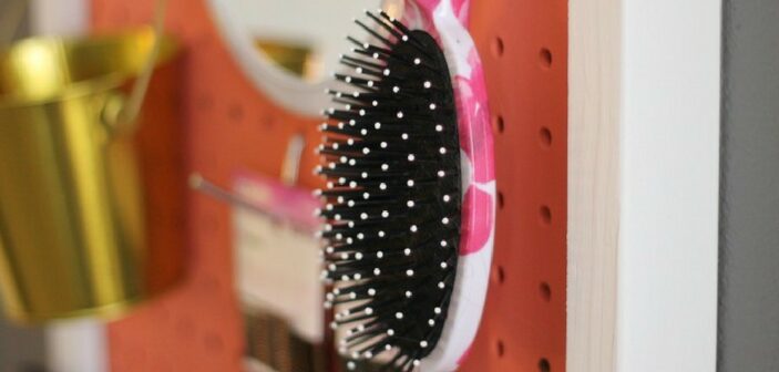 Pegboard Beauty Organizer