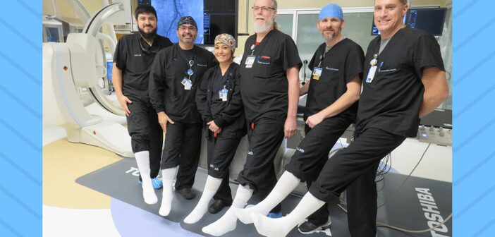 Cardiovascular Specialists at CHI St. Luke’s Health-Memorial Wear Single White Sock