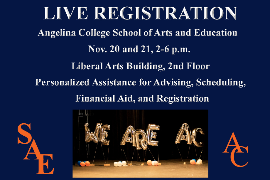 AC’s School of Arts and Education Offering Personalized Registration Sessions Sessions Take Place Nov. 20-21 on the AC Campus AC’s School of Arts and Education Offering Personalized Registration Sessions Sessions Take Place Nov. 20-21 on the AC Campus