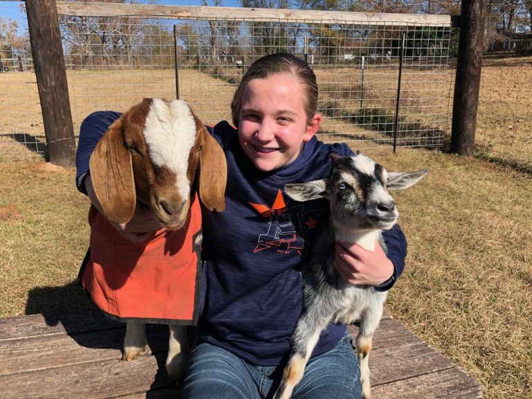 Lauren Boulware to show her first meat goat at the Angelina County Fair!