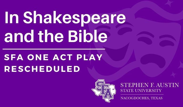 ‘In Shakespeare and the Bible’ rescheduled for March 18-19