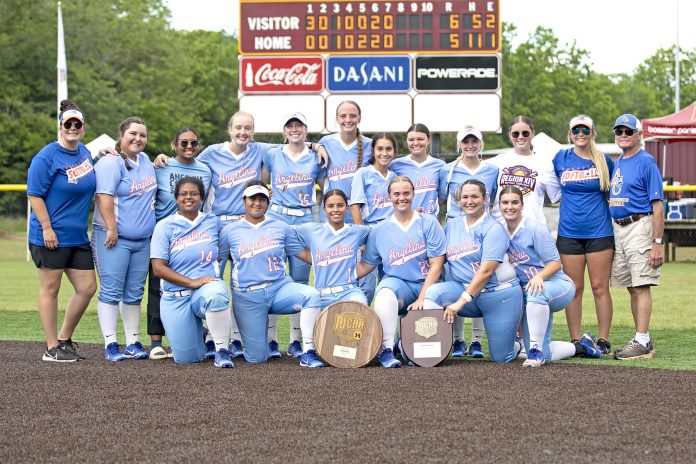 AC Softball Team Photo with Trophies 2_BPCC_Region XIV Tournament Final_5_15_2023 copy