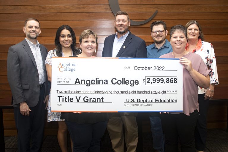 Angelina College Receives $3 Million Title V Grant: Award from U.S. Department of Education Adds New Programs Angelina College Receives $3 Million Title V Grant: Award from U.S. Department of Education Adds New Programs