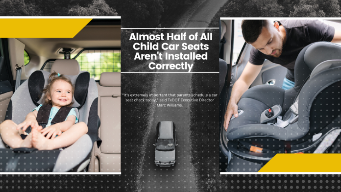 ALMOST HALF OF ALL CHILD CAR SEATS AREN’T INSTALLED CORRECTLY