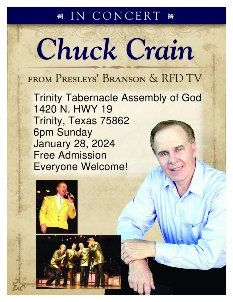 Chuck Crain from Presley’s Branson & RFD TV Free Concert (Trinity County)