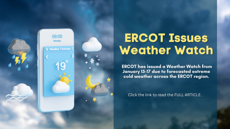 ERCOT Issues Weather Watch