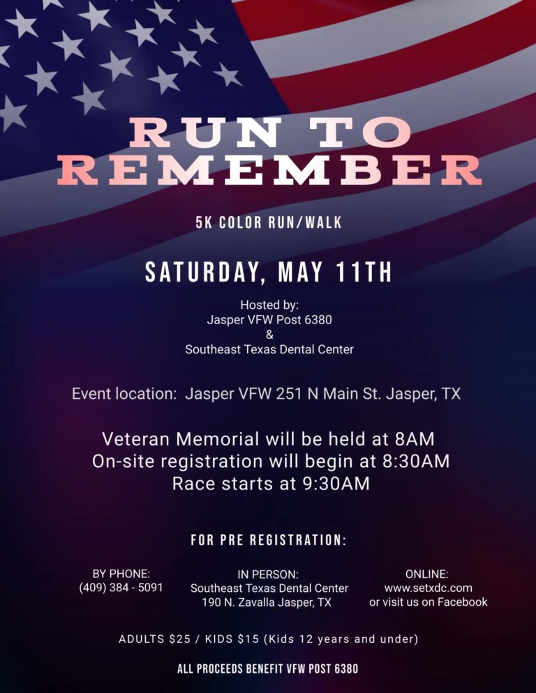 Run to Remember 5K Run/Walk (Jasper County)