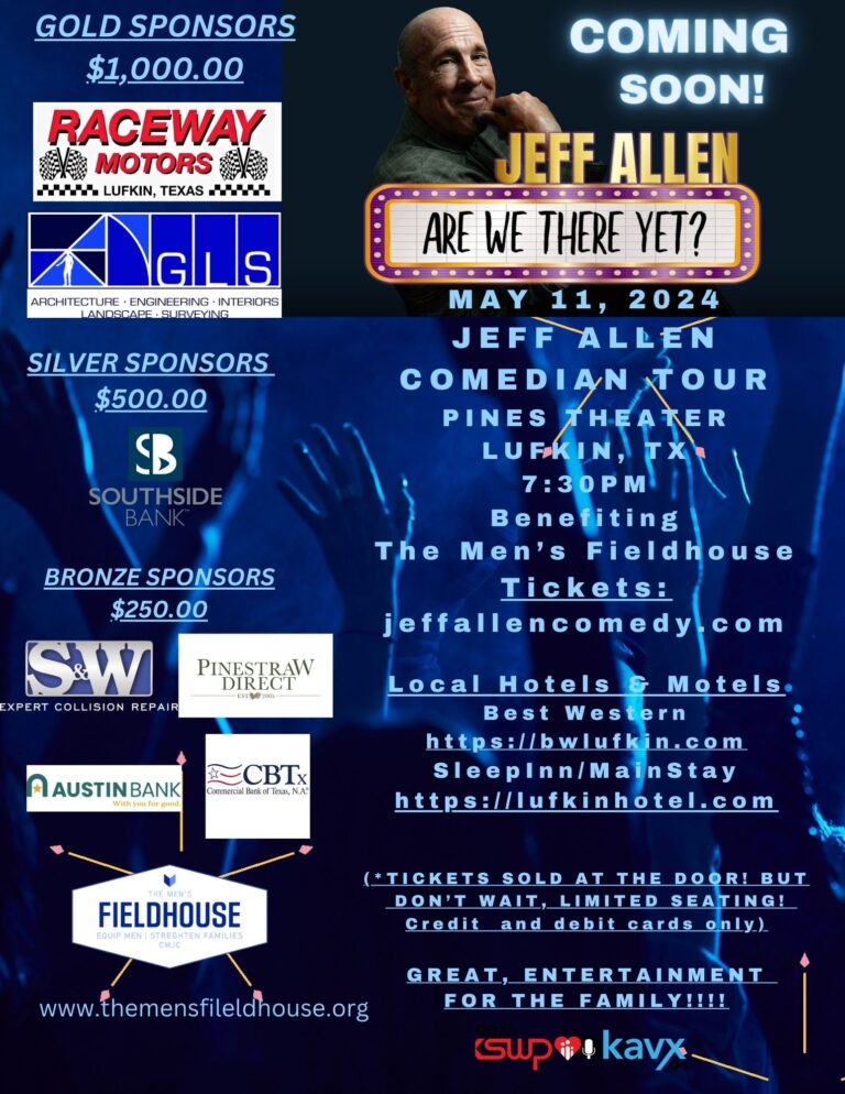 Jeff Allen “Are We There Yet?” Comedy Tour (Angelina County)