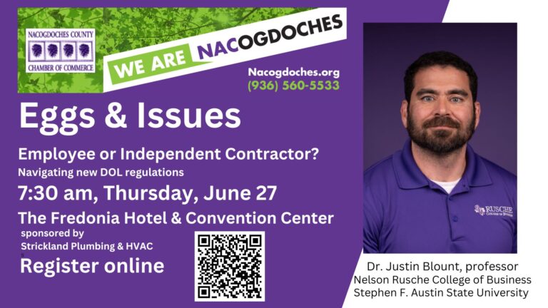 Eggs and Issues – Employee or Independent Contractor? (Nacogdoches County)