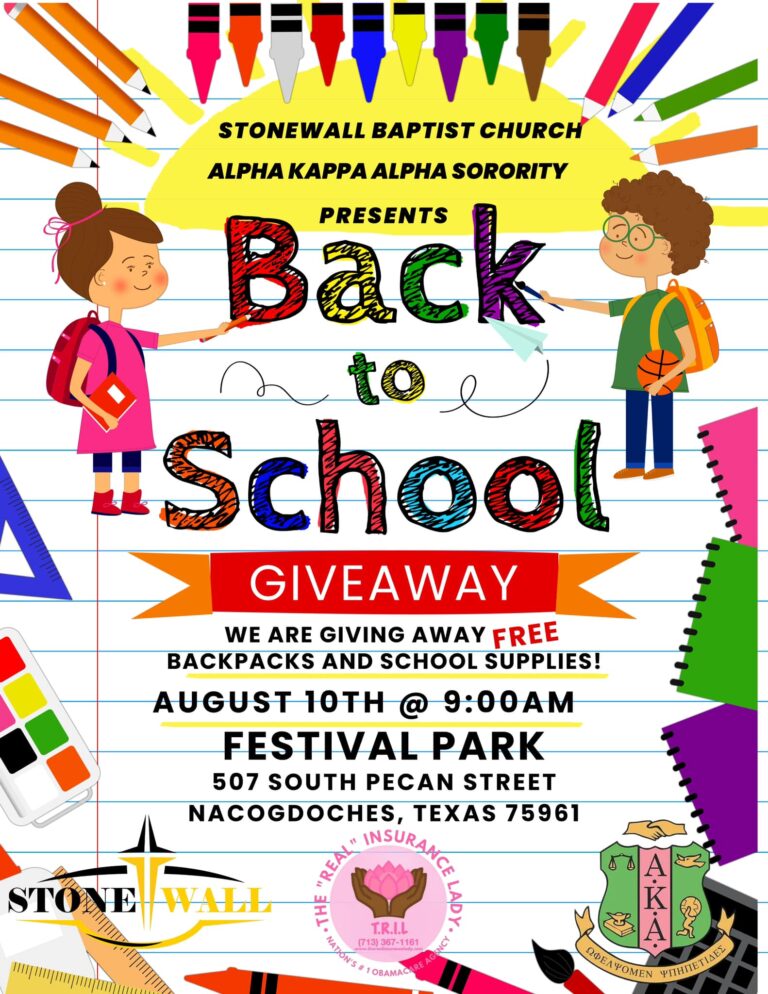 Back to School Give Away (Nacogdoches County)
