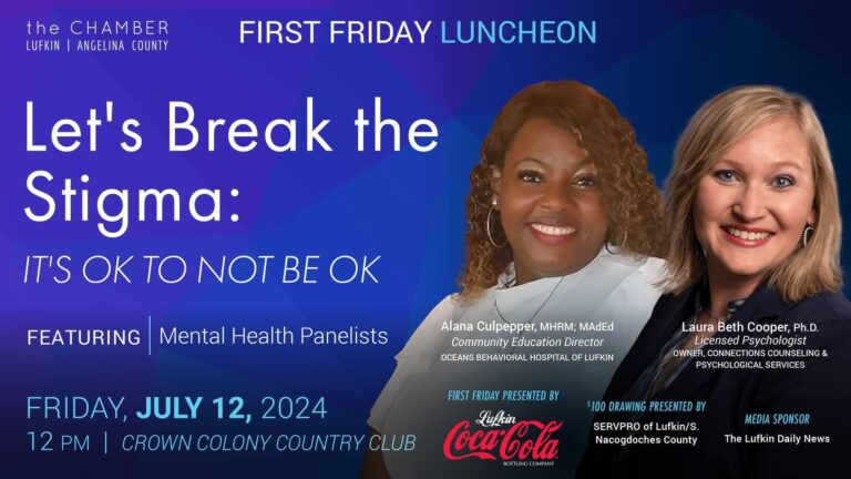 Let’s Break the Stigma: It’s Ok To Not Be Okay (Angelina County)