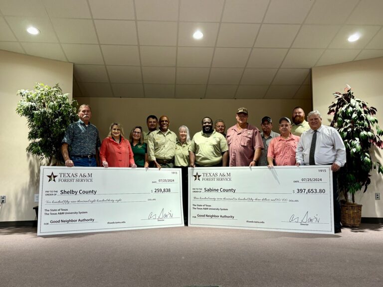 Sabine National Forest Timber Sales Invested in Sabine and Shelby Counties