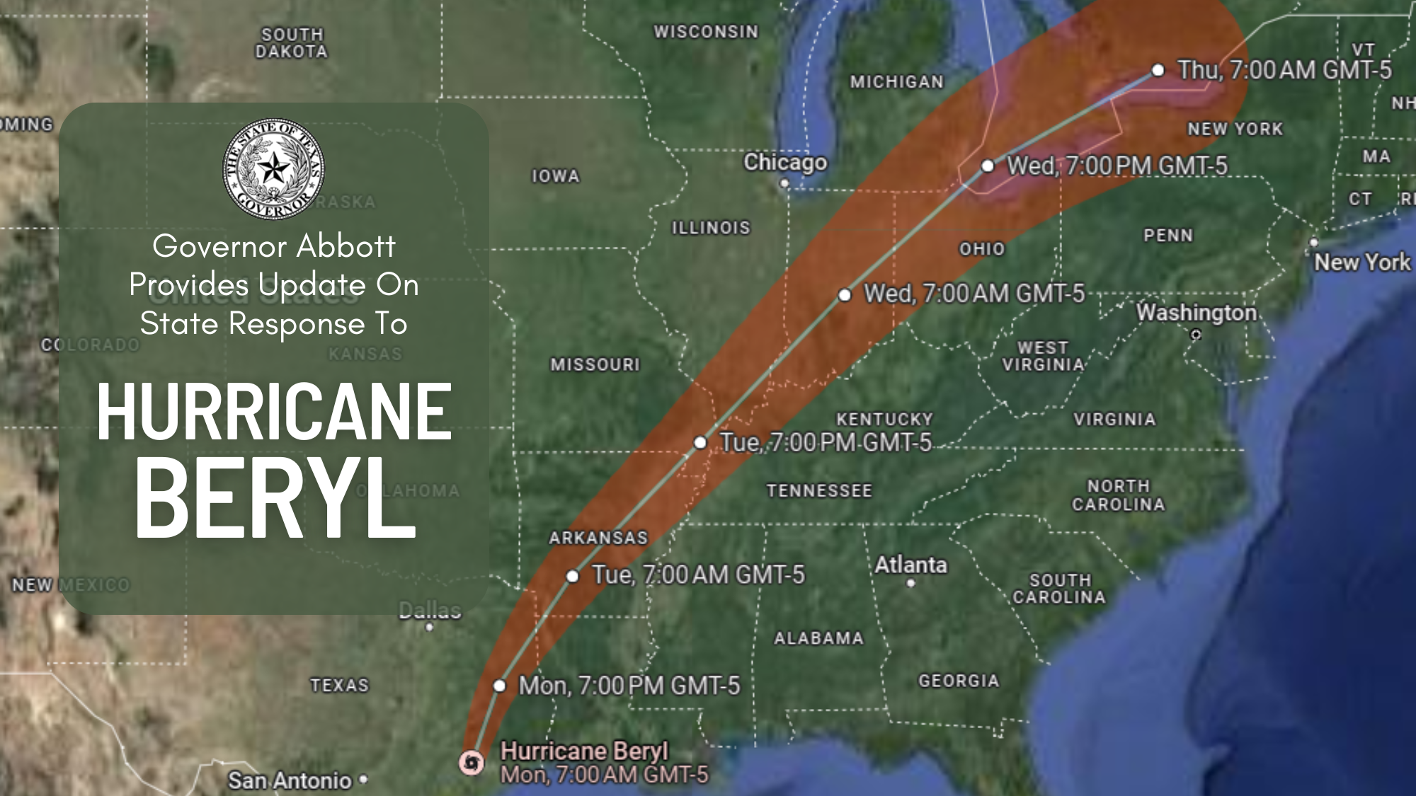 Governor Abbott Provides Update On State Response To Hurricane Beryl ...