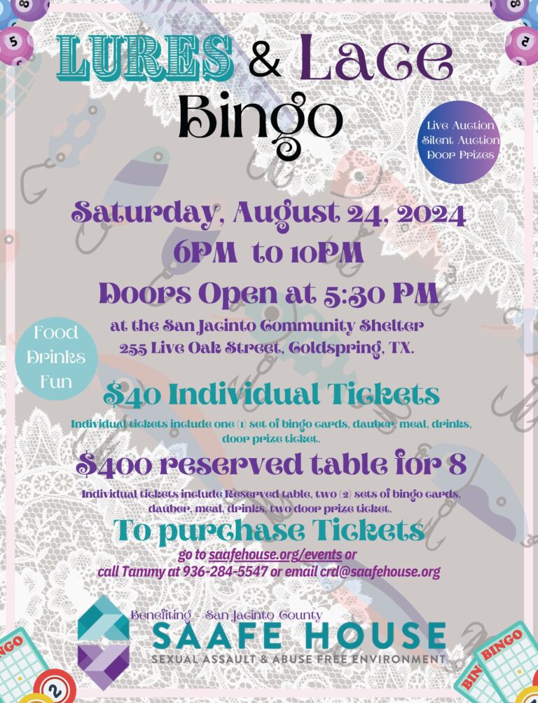 Lures and Lace Bingo (Coldspring County)