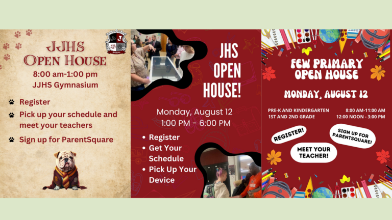 Open Houses for S.Y 2024-2025 (Jasper County)