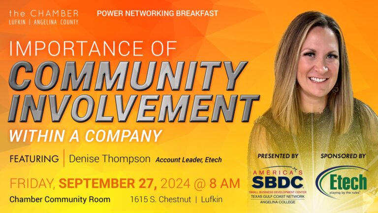 Power Networking Breakfast: Importance of Community Involvement (Angelina County)