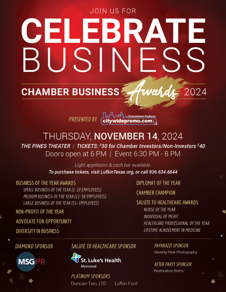 4th Annual Celebrate Business: Chamber Business Awards (Angelina County)
