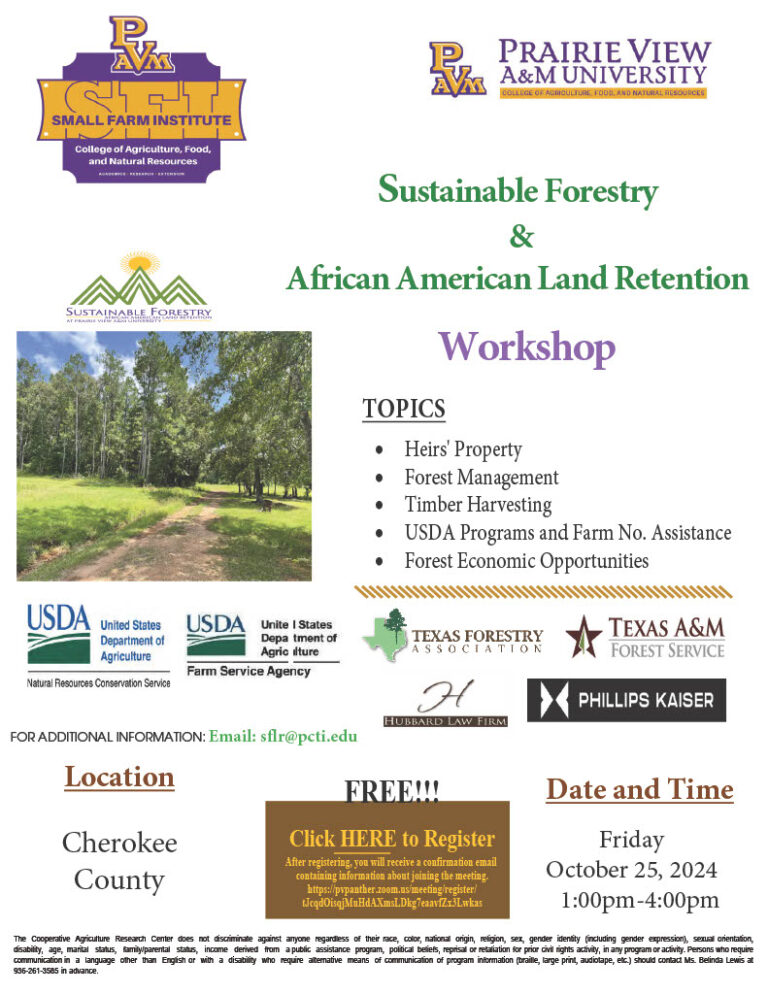 Sustainable Forestry and African American Land Retention (Cherokee County)