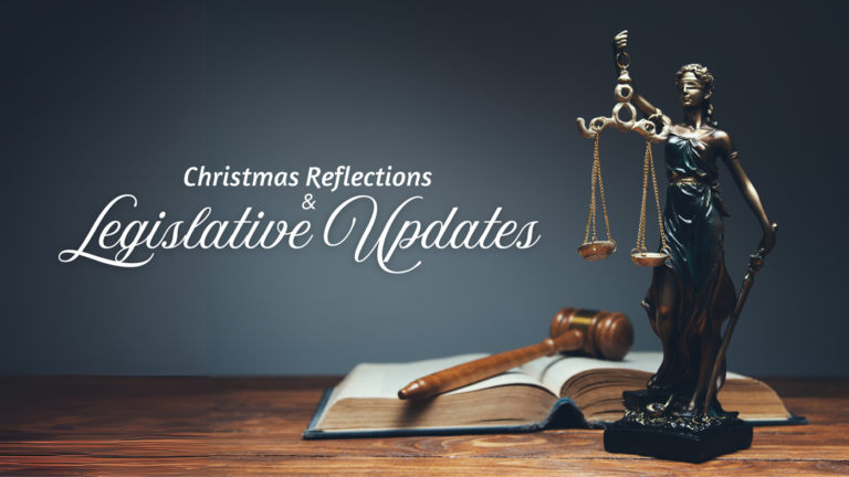 Reflecting on the Spirit of Christmas and Updates on Key Legislative Initiatives
