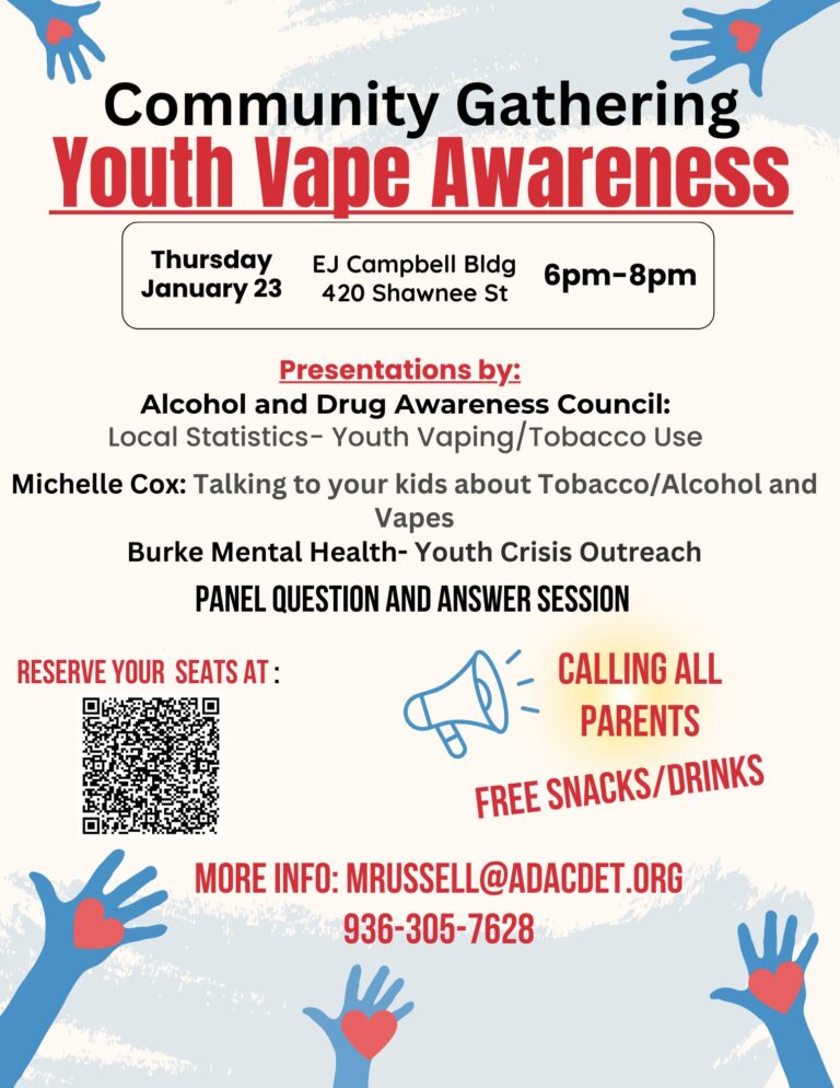 Community Gathering – Youth Vape Preparedness (Nacogdoches County)