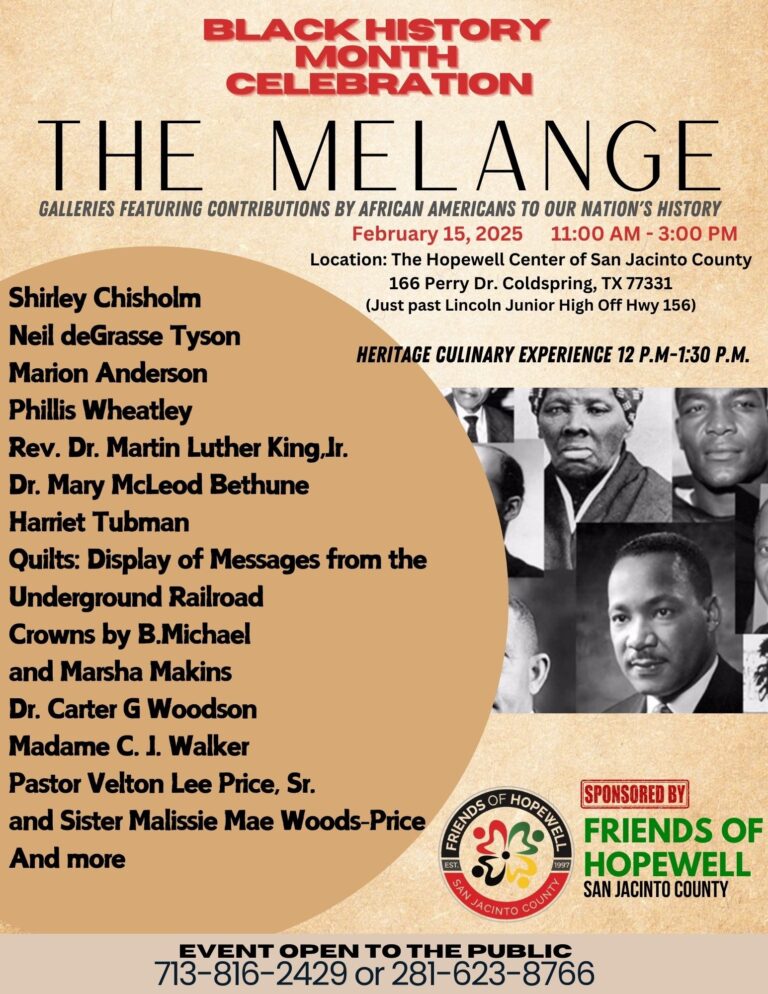 Black History Month Celebration: The Melange (Coldspring County)
