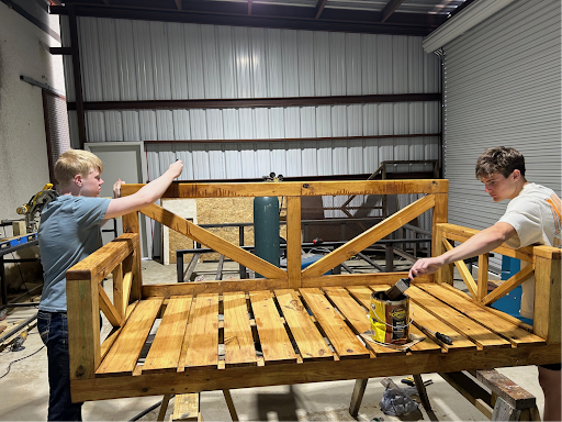 Huntington Students Build Hanging Day Bed for the Home & Recreation Division at the Angelina County Fair