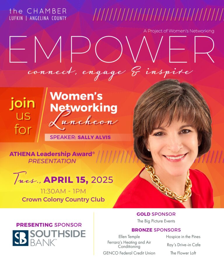 Women’s Networking Luncheon Presented by Southside Bank (Angelina County)