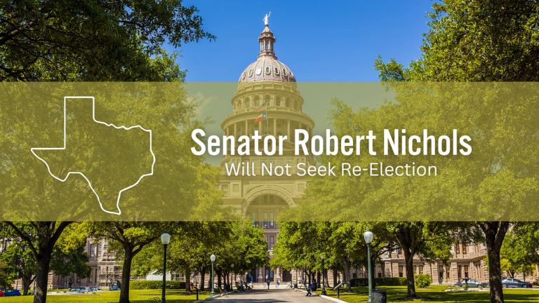 Senator Robert Nichols Will Not Seek Re-Election