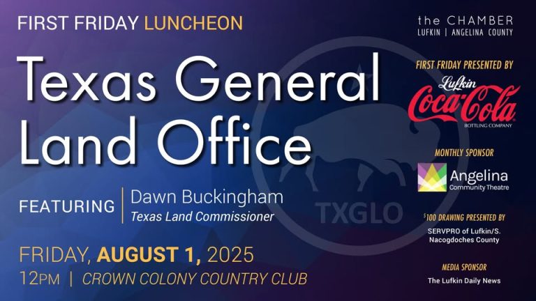 First Friday Luncheon: Texas General Land Office (Angelina County)