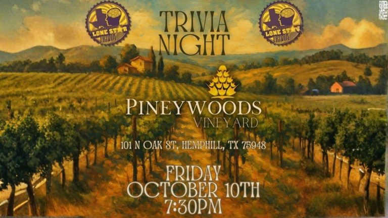 Trivia Night at Pineywoods Vineyard (San Augustine County)