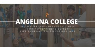 Angelina College Receives $12,500 Award From Center Point Foundation to Support Electromechanical Technology Labs