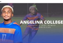 Angelina College Soccer’s Jory Named All-American