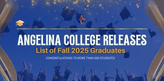 Angelina College Releases List of Fall 2025 Graduates
