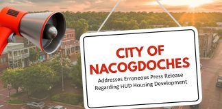 City of Nacogdoches Addresses Erroneous Press Release Regarding HUD Housing Development