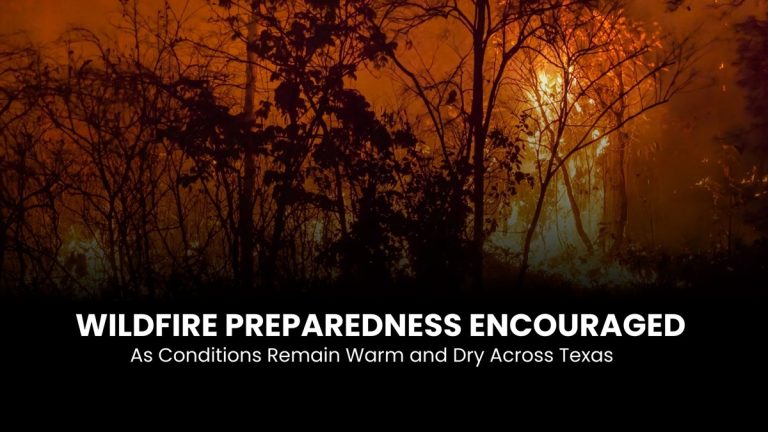 Wildfire Preparedness Encouraged As Conditions Remain Warm and Dry Across Texas