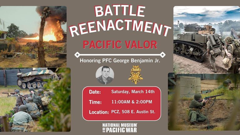 Live WWII Battle Reenactment at the National Museum of the Pacific War