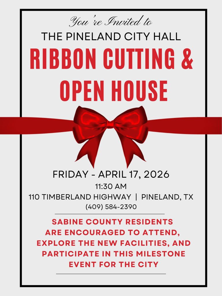 The Pineland Cityhall Ribbon Cutting & Open House (Sabine County)