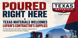 Poured Right Here: Texas Materials Welcomes Lufkin’s Contractor’s Supplies