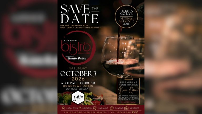 Lufkin’s Bistro 2026 presented by Brookshire Brothers Returns October 3; Restaurant Registration Now Open and Ticket Launch Date Announced