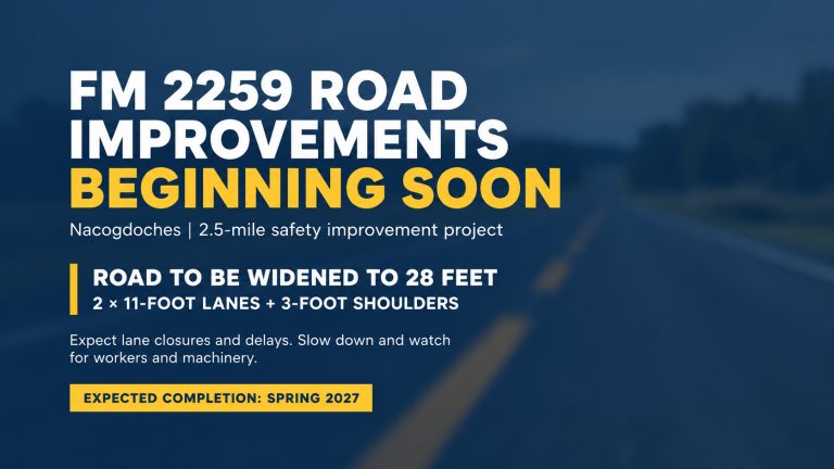 FM 2259 Widening Begins This Month