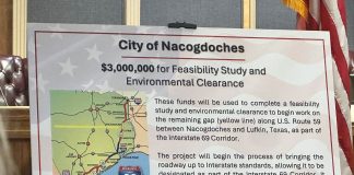 $3 million in federal funding will study the US 59 gap between Nacogdoches and Lufkin