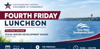 Water Board Director Speaks at Nacogdoches Chamber Luncheon Oct. 23
